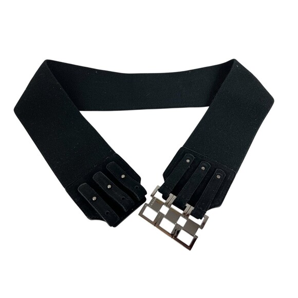 Calvin Klein Women's Wide Stretch Belt  Size L/XL  Black  NWOT - Picture 1 of 8